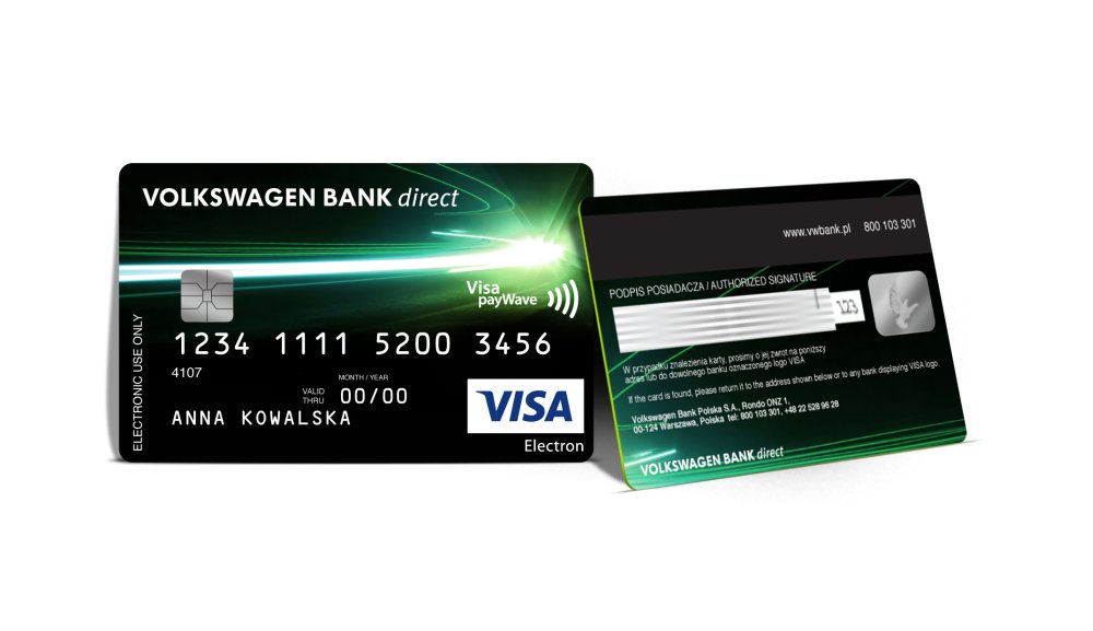 karty płatnicze Volkswagen Bank direct 1